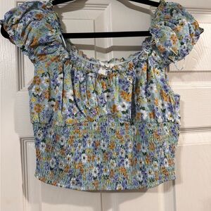 Floral Smocked Women's Top